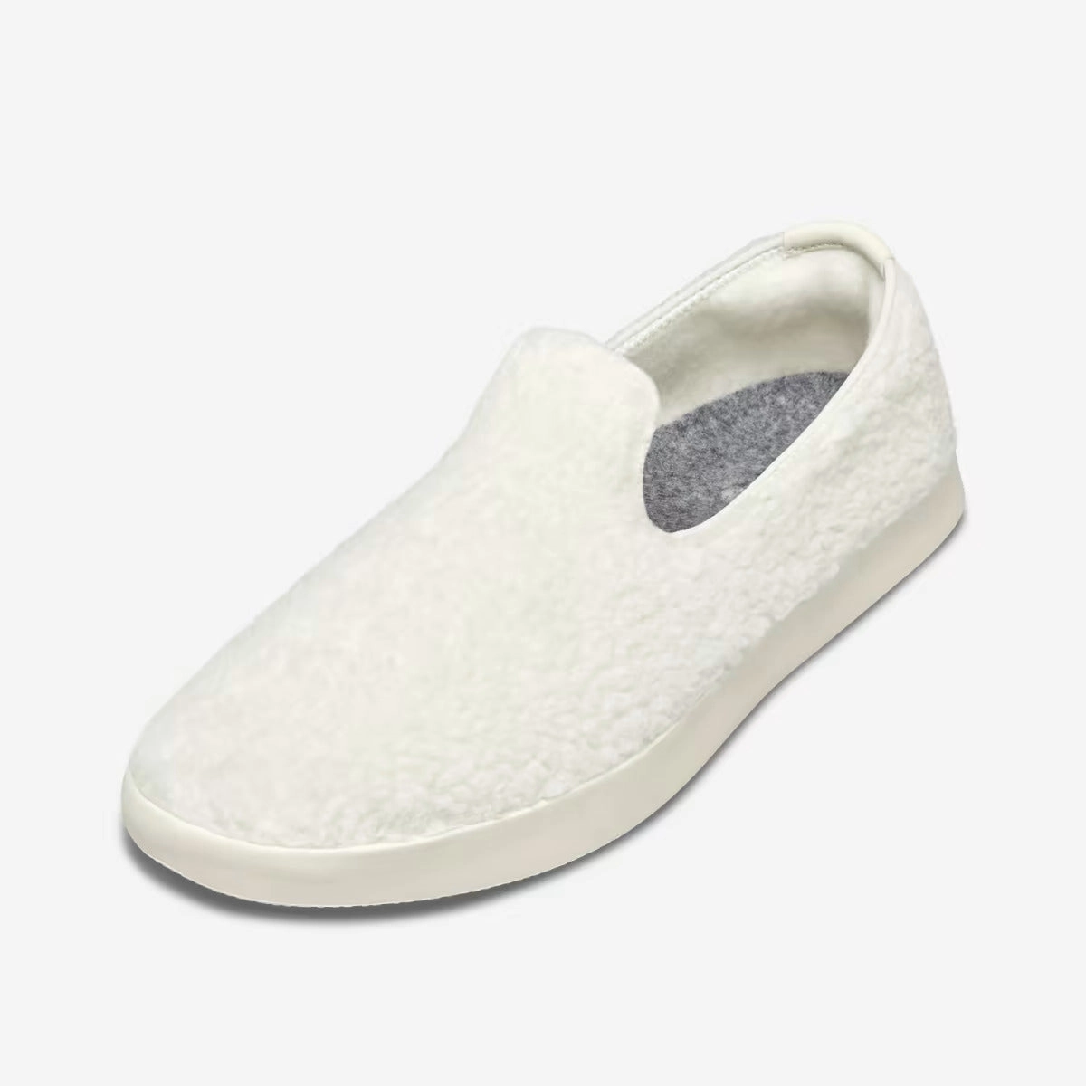 Allbirds Wool Lounger Fluffs- LIMITED EDITION: Natural White (Cream Sole) sleek everyday shoe design