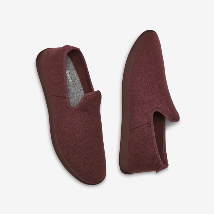 Allbirds Wool Loungers - CLASSICS: Maroon (Maroon Sole) sleek everyday shoe design
