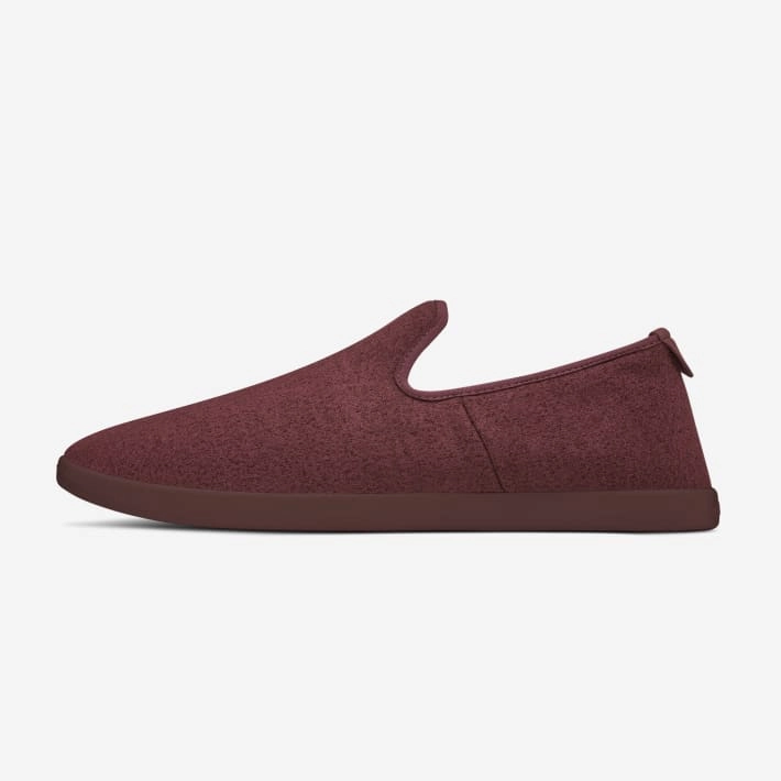 Allbirds Wool Loungers - CLASSICS: Maroon (Maroon Sole) Allbirds casual shoe styles