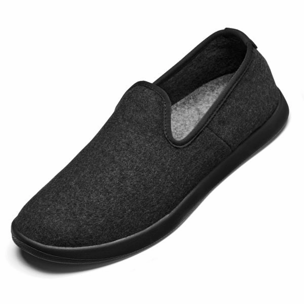 Allbirds Wool Loungers - CLASSICS: Natural BLACK sleek everyday shoe design