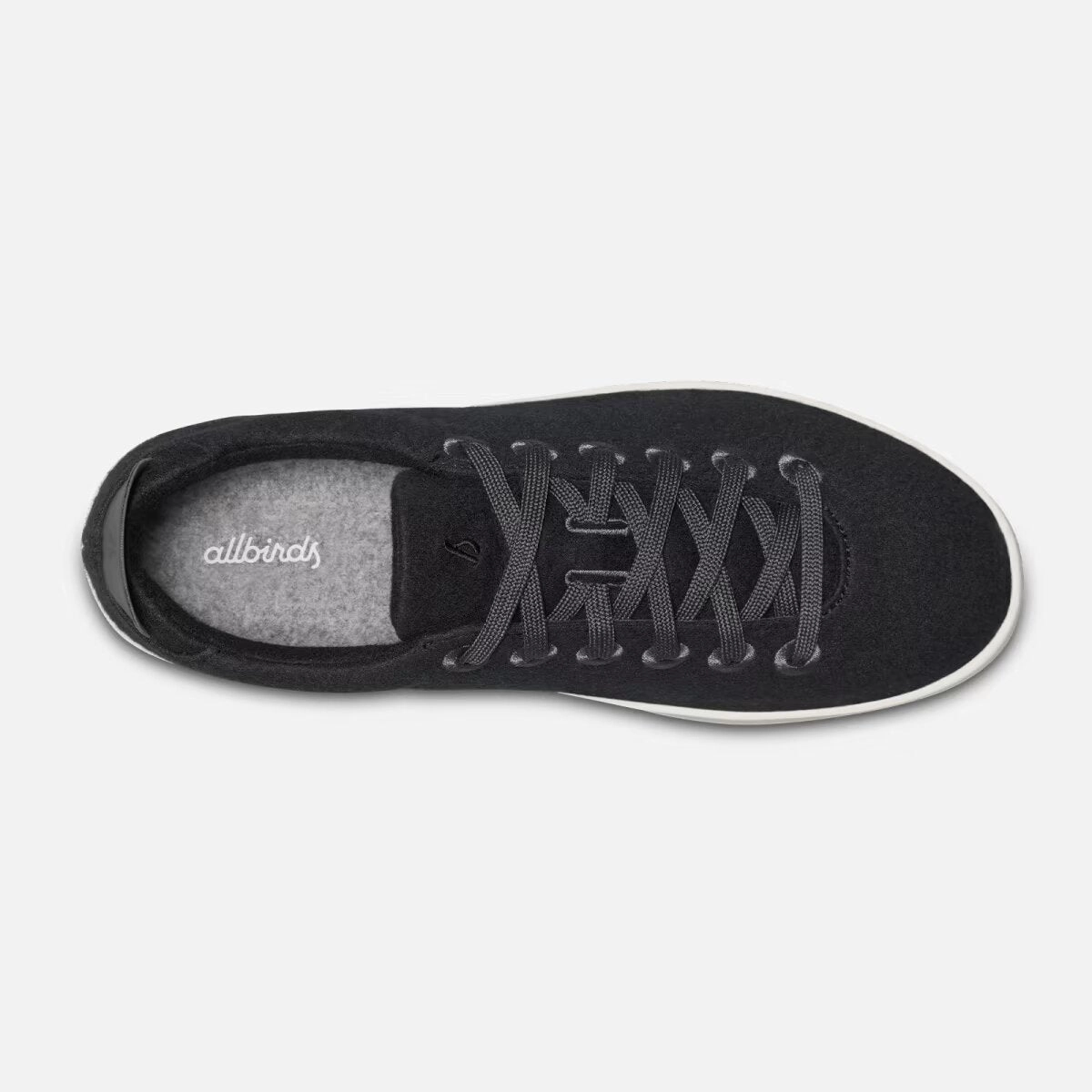 Allbirds Wool Pipers-True Black (White Sole) sleek everyday shoe design