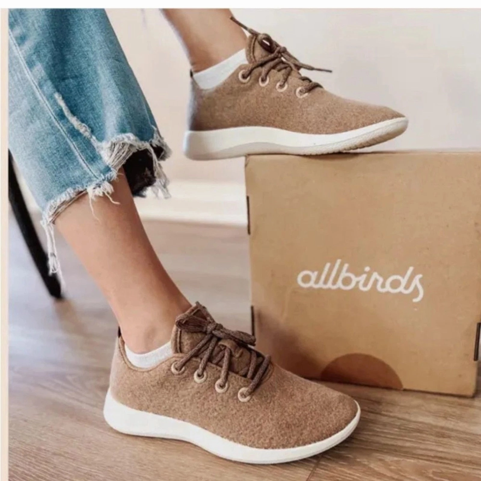 Allbirds Wool Runners - Hazy Beige (Cream Sole) casual comfortable footwear