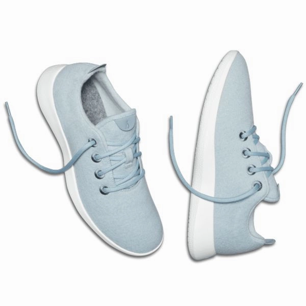 Allbirds Wool Runners - LIMITED EDITION : Frost (Pale Blue Sole) sleek everyday shoe design