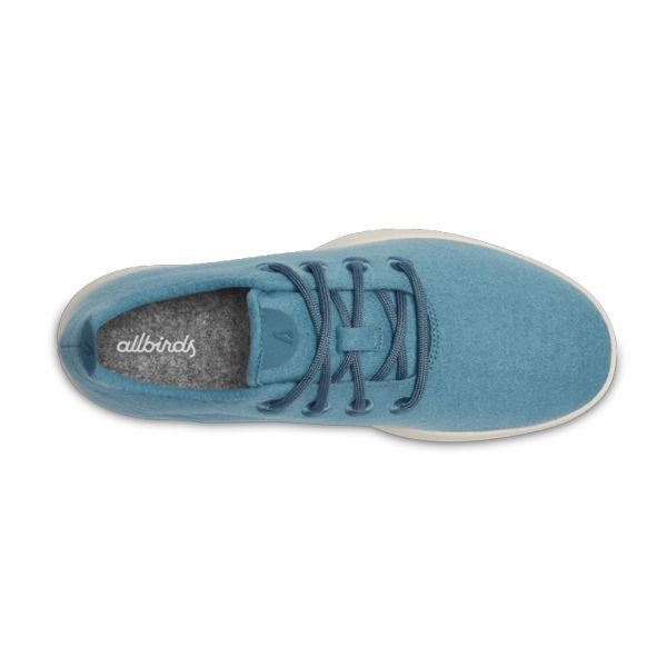 Allbirds Wool Runners - LIMITED EDITION : Tidal Blue (White Sole) sleek everyday shoe design