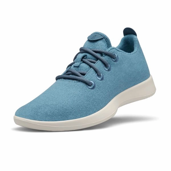 Allbirds Wool Runners - LIMITED EDITION : Tidal Blue (White Sole) sleek everyday shoe design