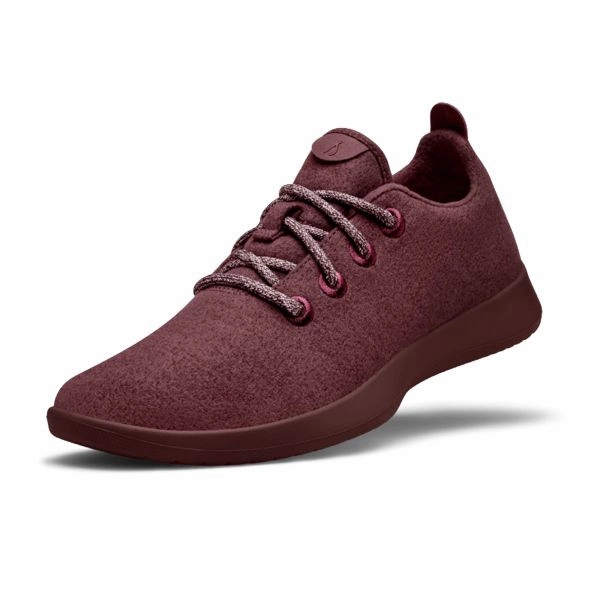 Allbirds Wool Runners - LIMITED EDITION: Berry Red (dark red Sole) sleek everyday shoe design