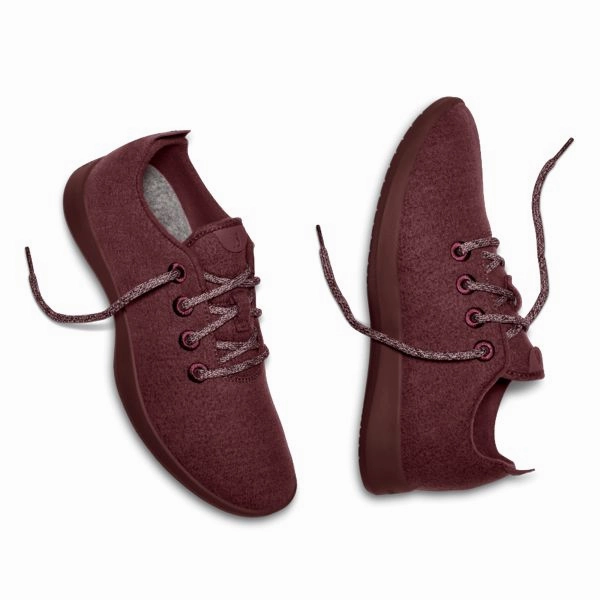 Allbirds Wool Runners - LIMITED EDITION: Berry Red (dark red Sole) sleek everyday shoe design