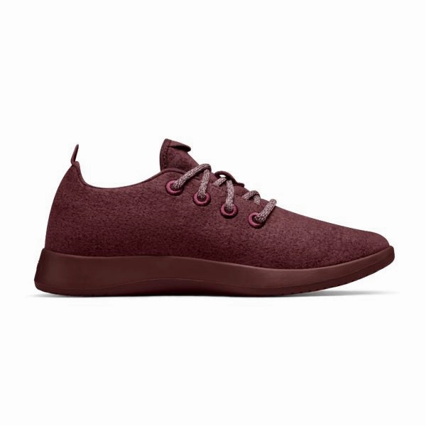 Allbirds Wool Runners - LIMITED EDITION: Berry Red (dark red Sole) sleek everyday shoe design