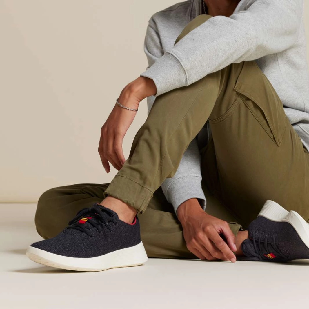 Allbirds Wool Runners Go - Natural Black/Kea Red (Natural White Sole) sleek everyday shoe design