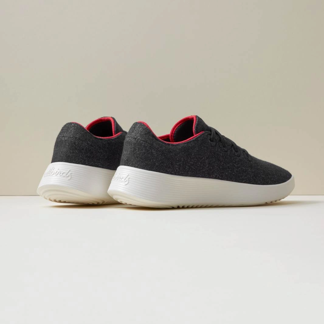 Allbirds Wool Runners Go - Natural Black/Kea Red (Natural White Sole) sleek everyday shoe design