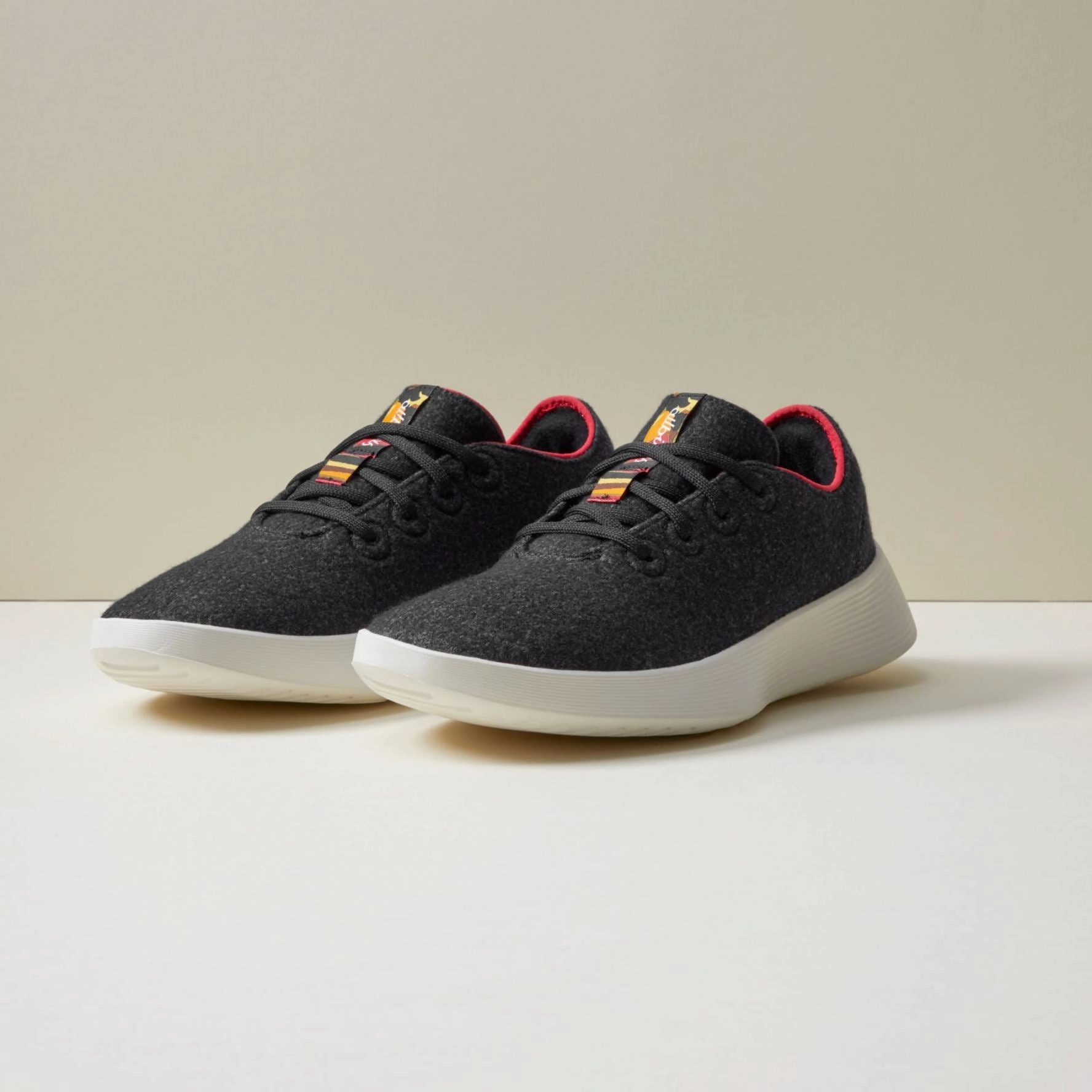 Allbirds Wool Runners Go - Natural Black/Kea Red (Natural White Sole) Allbirds casual shoe styles