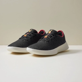 Allbirds Wool Runners Go - Natural Black/Kea Red (Natural White Sole) Allbirds casual shoe styles