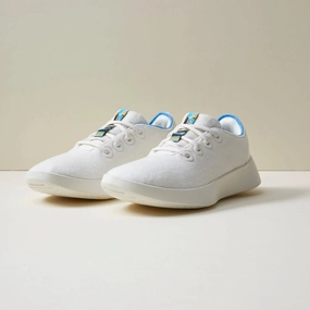 Allbirds Wool Runners Go - Natural White/NZ Blue (Natural White Sole) Allbirds casual shoe styles