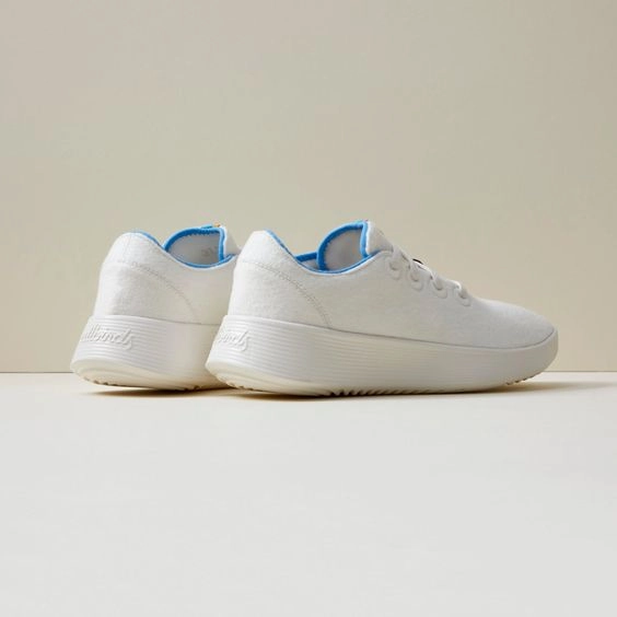 Allbirds Wool Runners Go - Natural White/NZ Blue (Natural White Sole) sleek everyday shoe design