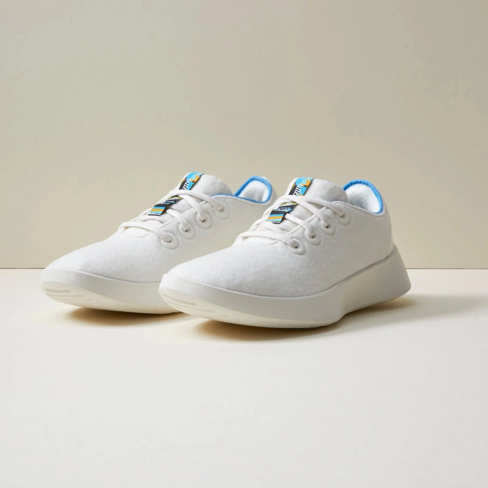 Allbirds Wool Runners Go - Natural White/NZ Blue (Natural White Sole) Allbirds casual shoe styles
