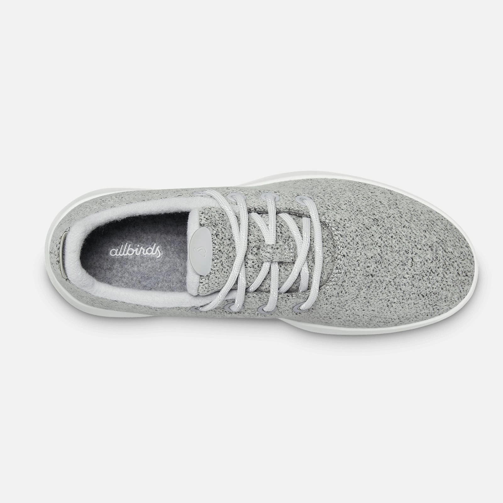 Allbirds Wool Runners Mizzles - CLASSICS: Light Gray Color (White Sole) sleek everyday shoe design
