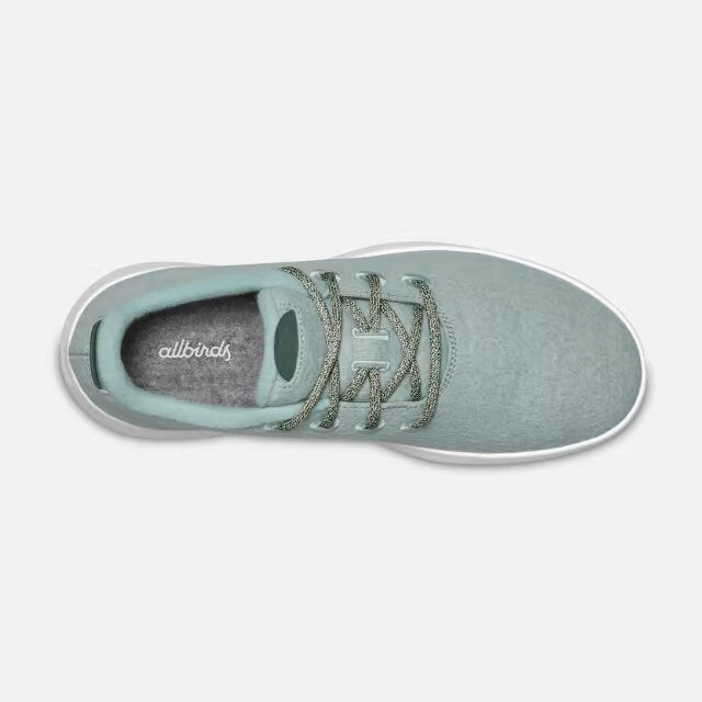 Allbirds Wool Runners Mizzles - CLASSICS: Light Green Color (White Sole) sleek everyday shoe design