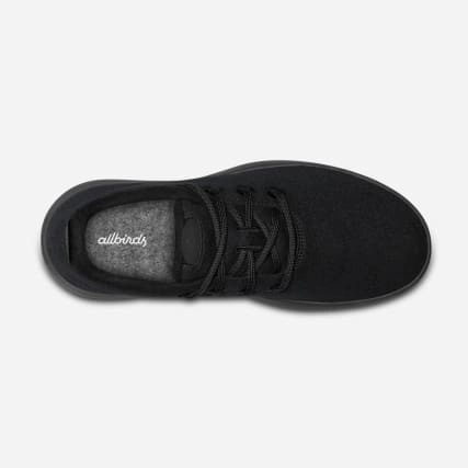 Allbirds Wool Runners Mizzles - LIMITED EDITION: BLACK (Black Sole) sleek everyday shoe design