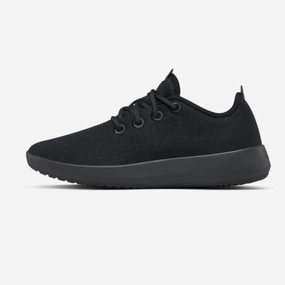 Allbirds Wool Runners Mizzles - LIMITED EDITION: BLACK (Black Sole) Allbirds casual shoe styles