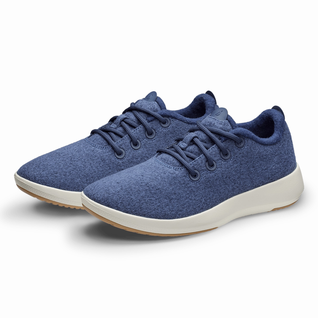 Allbirds Wool Runners Mizzles - LIMITED EDITION: Hazy Indigo (Natural White Sole) casual comfortable footwear
