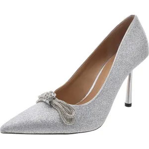 Antoinette Womens Glitter Faux Leather Pumps