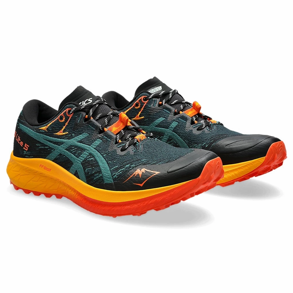 Asics Fuji Lite 5 | Saxon Green / Rainy Lake | Mens Asics classic sport shoe designs