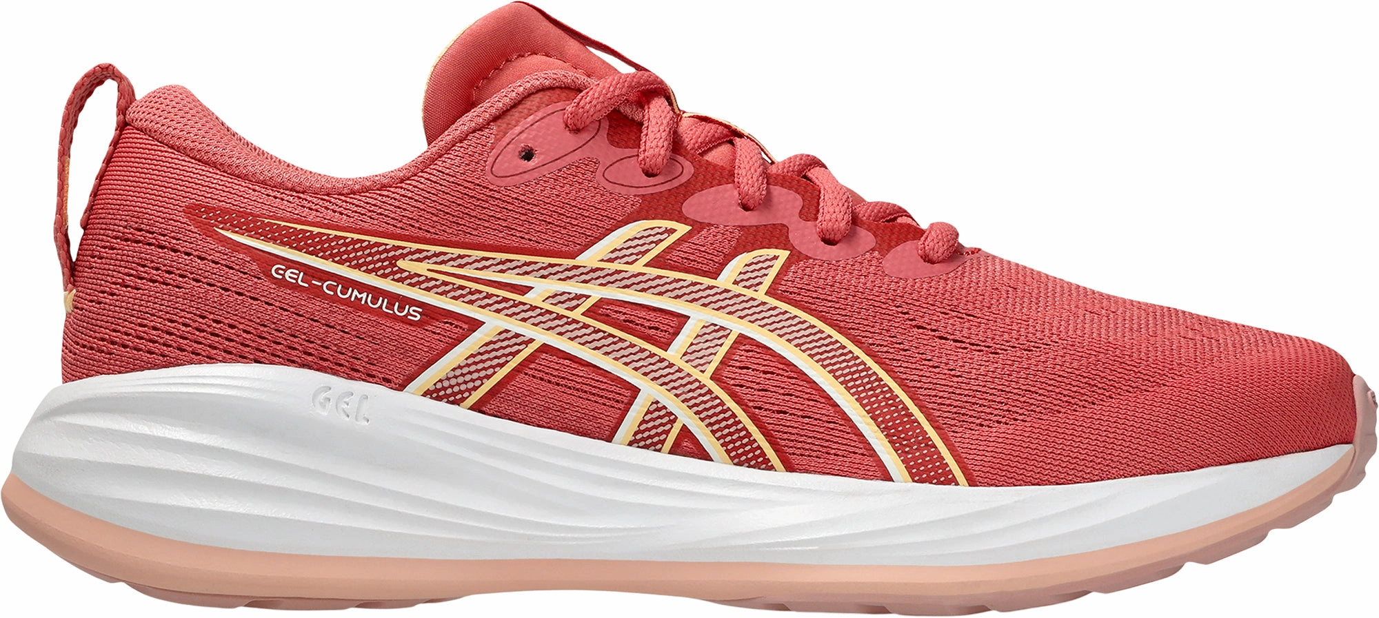 Asics Gel Cumulus 27 GS Junior Running Shoes - Pink Asics athletic footwear for training sessions