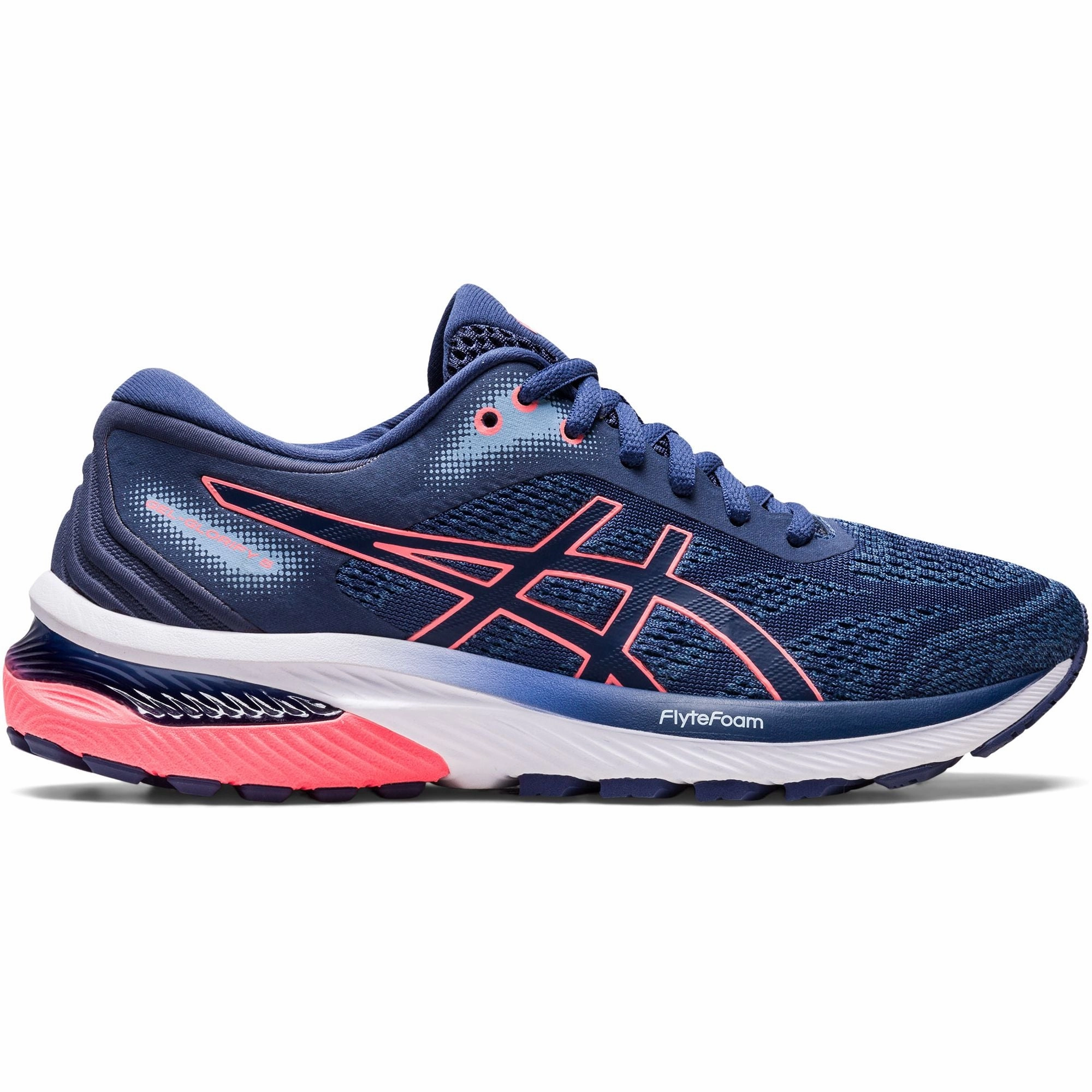 Asics Gel Glorify 5 Womens Running Shoes - Blue Asics shoe options