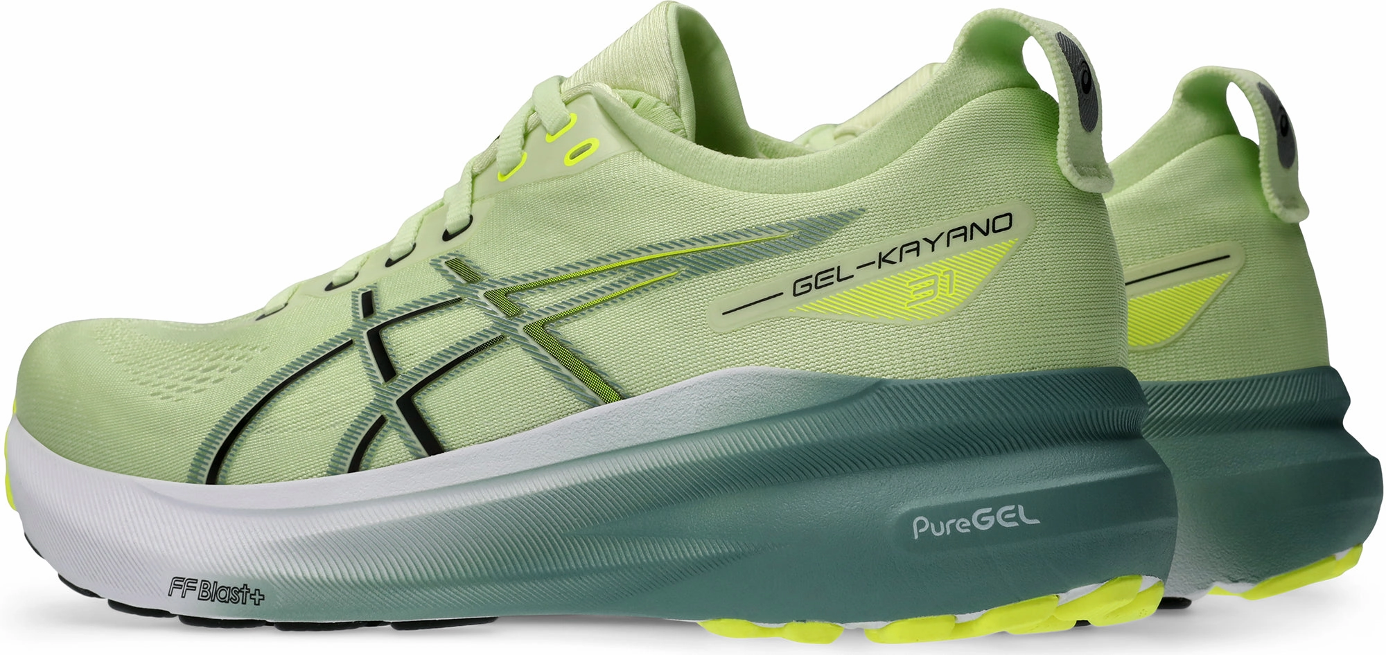 Asics Gel Kayano 31 Mens Running Shoes - Green Neutral Support Shoes