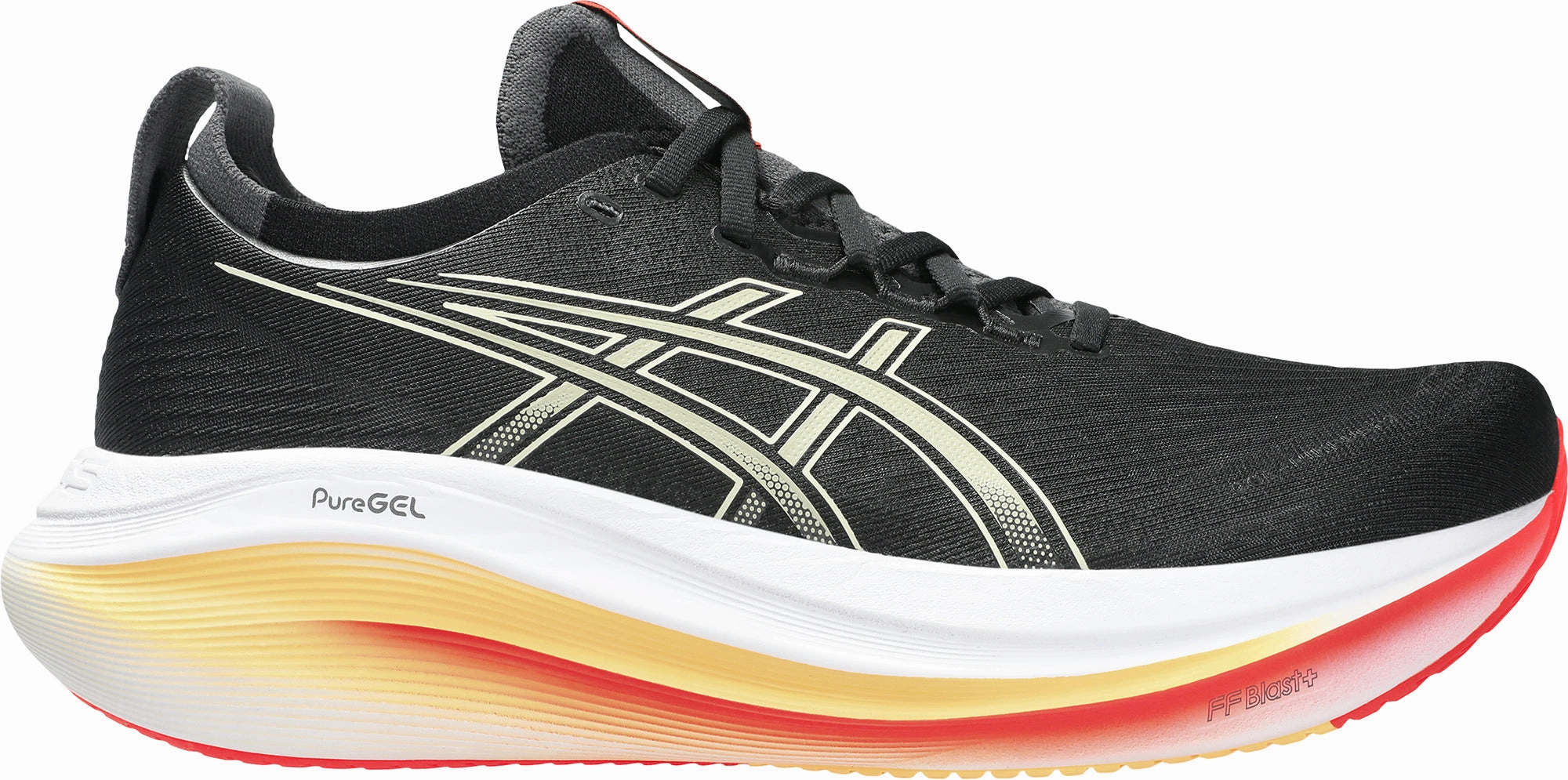Asics Gel Nimbus 27 Mens Running Shoes - Black Asics athletic footwear for training sessions