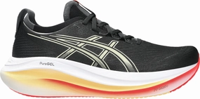 Asics Gel Nimbus 27 Mens Running Shoes - Black Asics athletic footwear for training sessions
