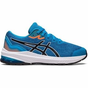 Asics GT 1000 11 GS Junior Running Shoes - Blue Asics athletic footwear for training sessions
