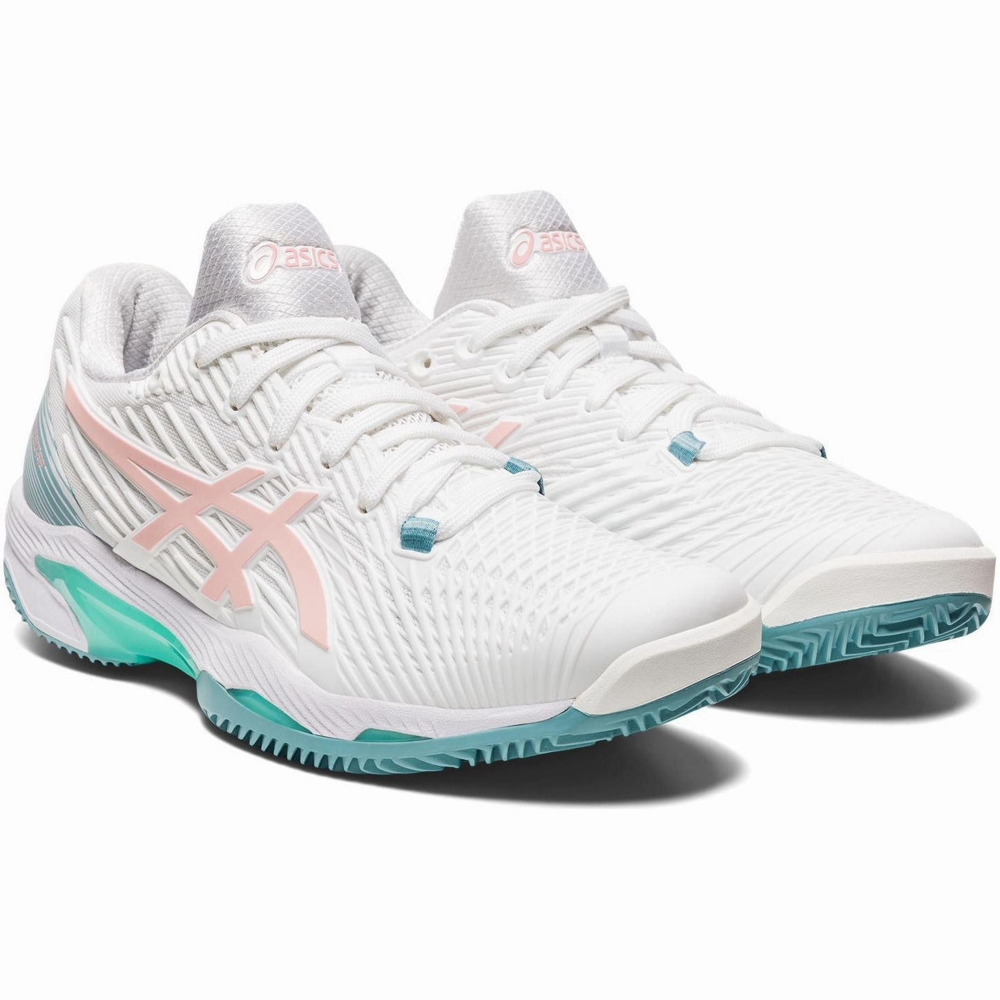 Asics Solution Speed FF 2 Clay Womens Tennis Shoes - White Neutral Support Shoes