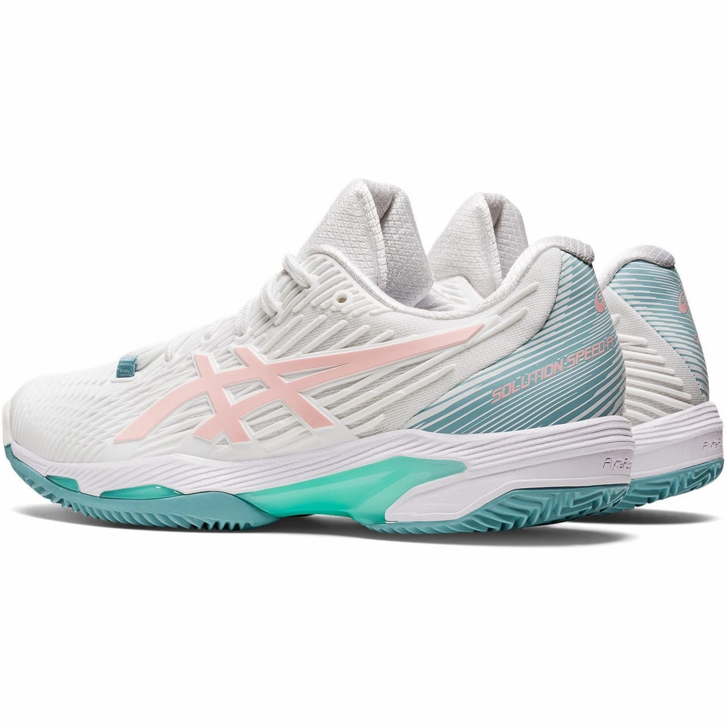 Asics Solution Speed FF 2 Clay Womens Tennis Shoes - White Neutral Support Shoes