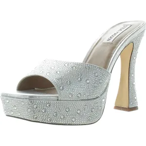 Avery Womens Rhinestone Man Made Platform Heels