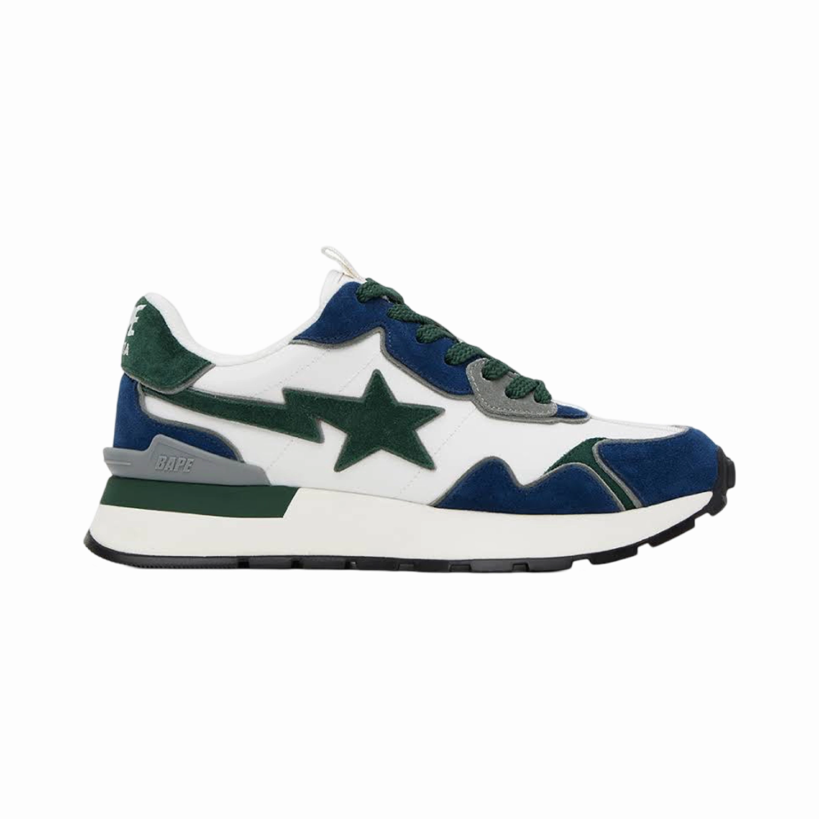 Bape Roadsta White Green Navy Snowproof Outdoor Boots