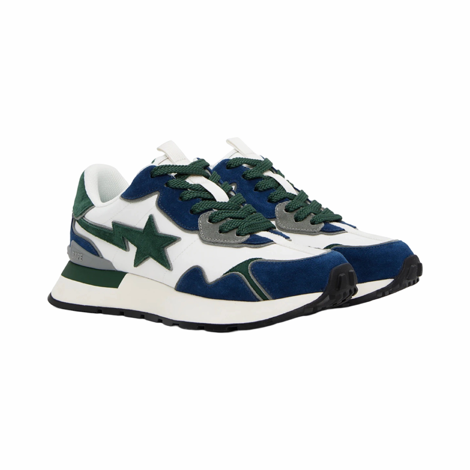 Bape Roadsta White Green Navy Snowproof Outdoor Boots