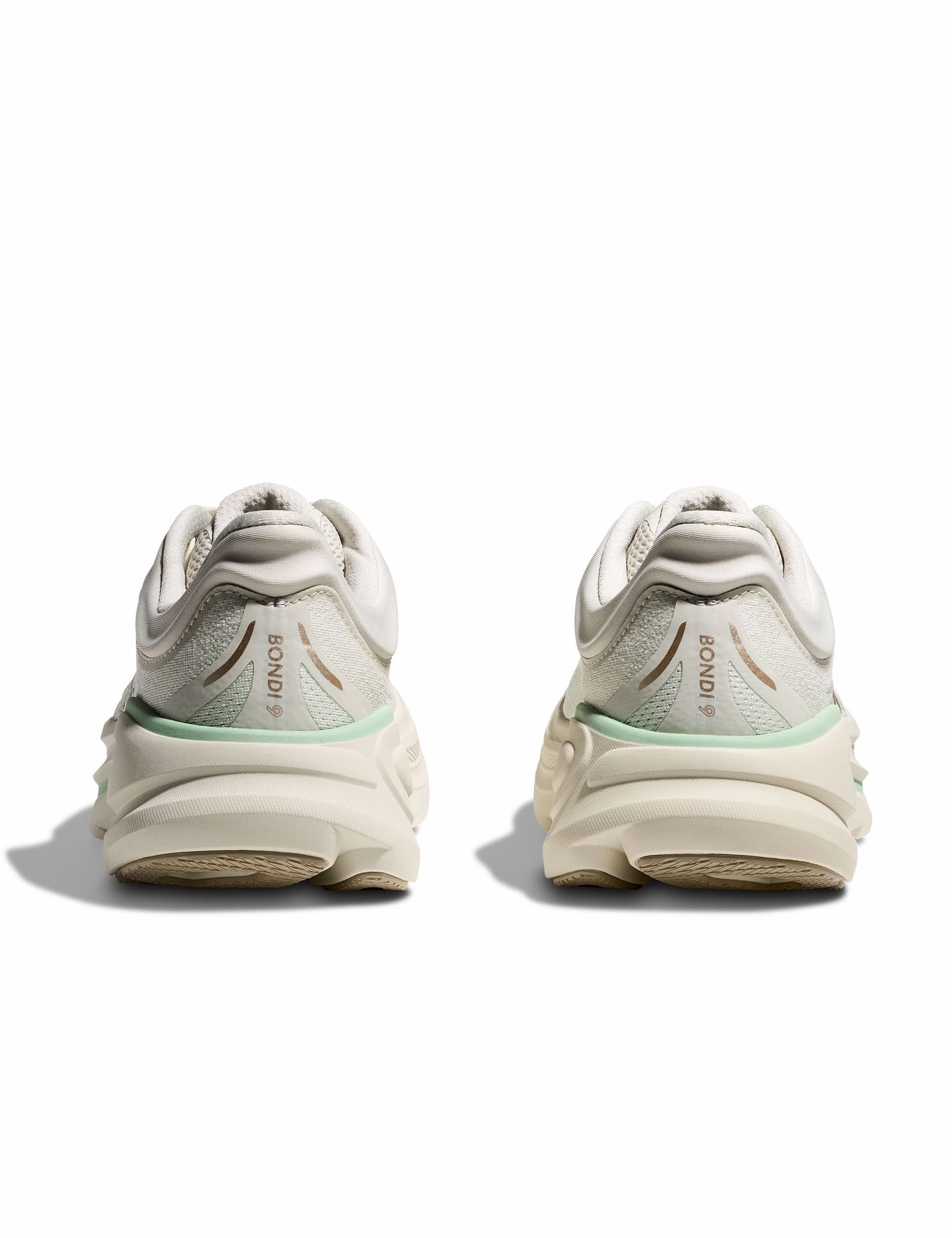 Bondi 9 - Truffle Salt/Sea Glass Hoka trail-ready performance shoes