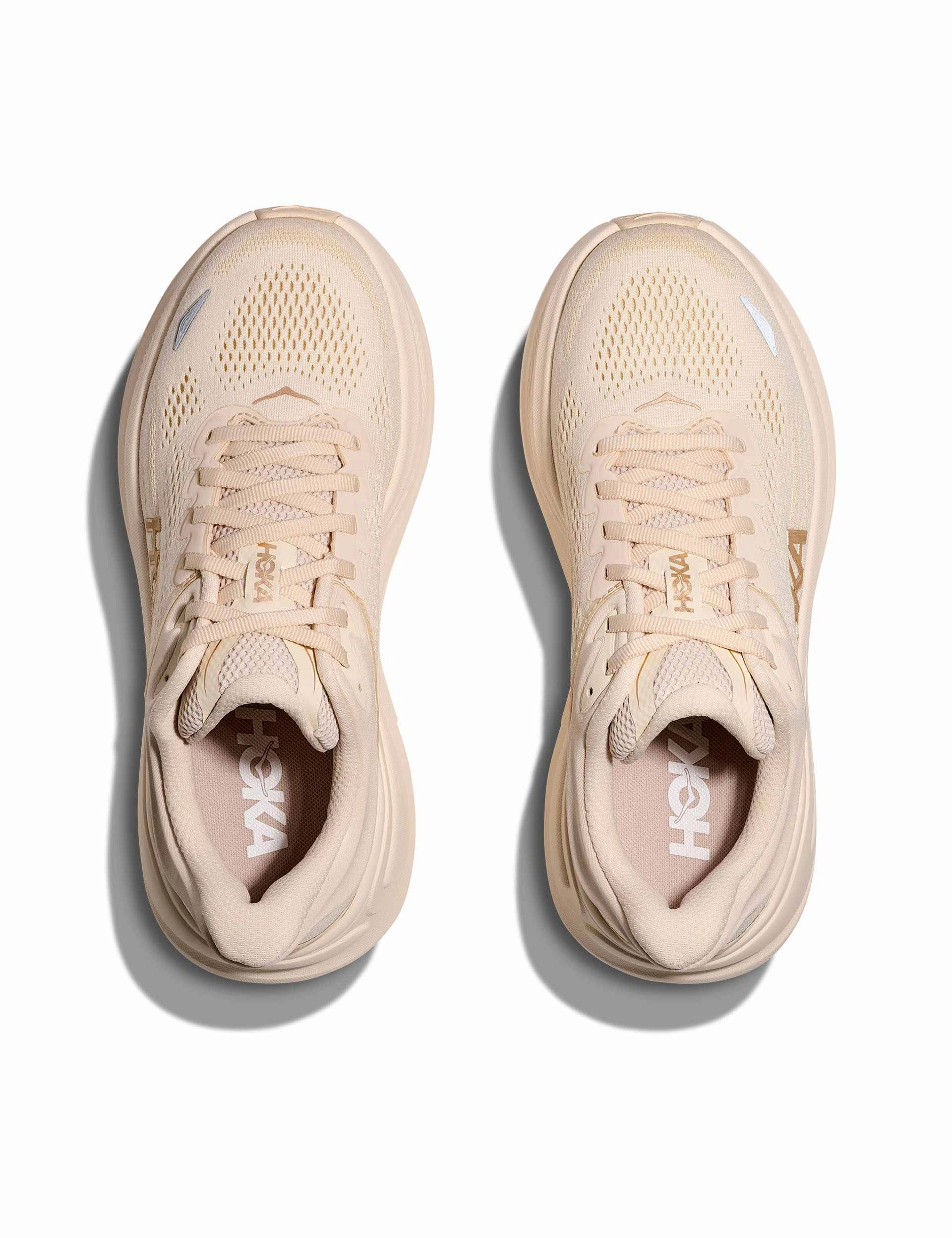 Bondi 9 - Vanilla/Birch Hoka trail-ready performance shoes