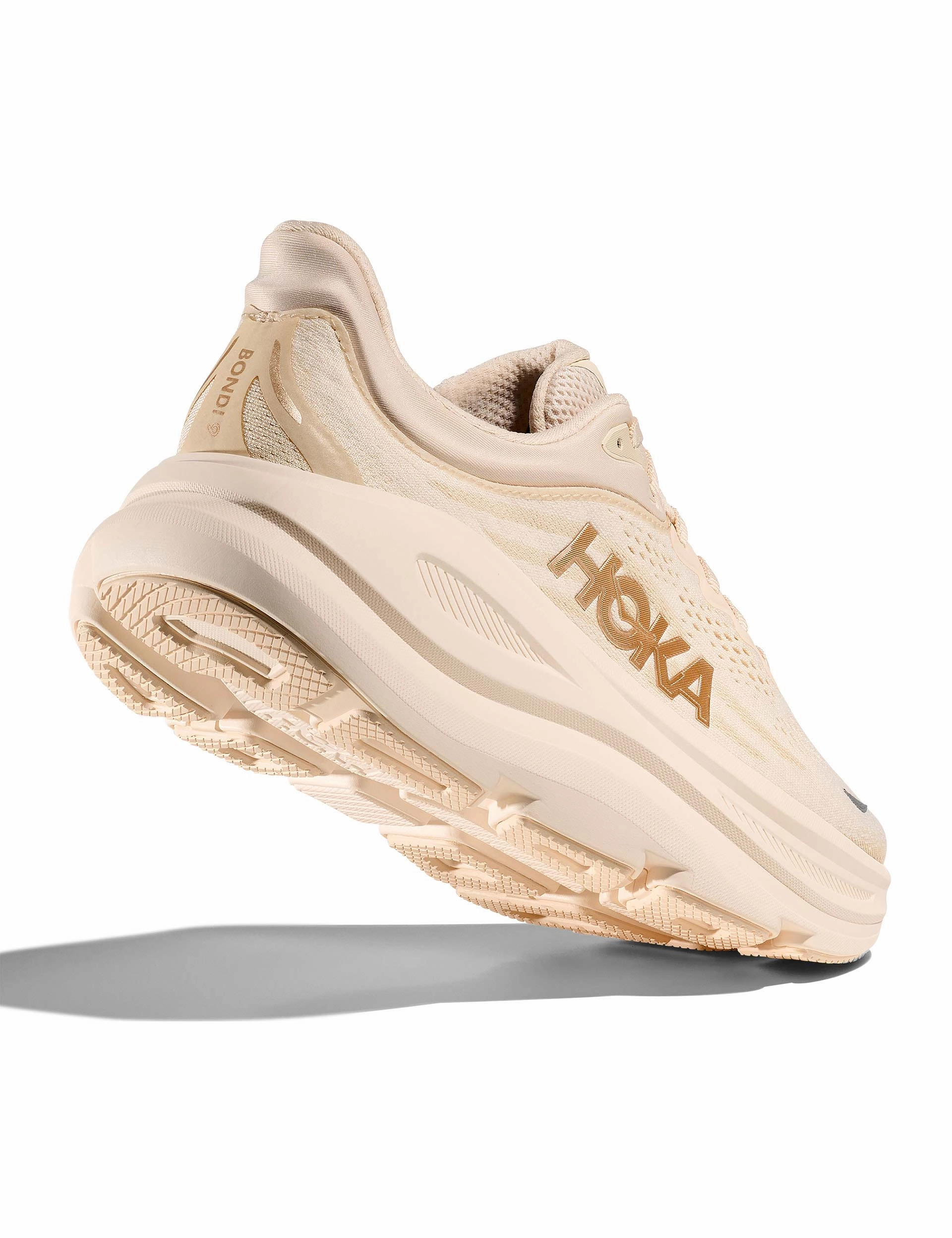Bondi 9 - Vanilla/Birch Hoka trail-ready performance shoes