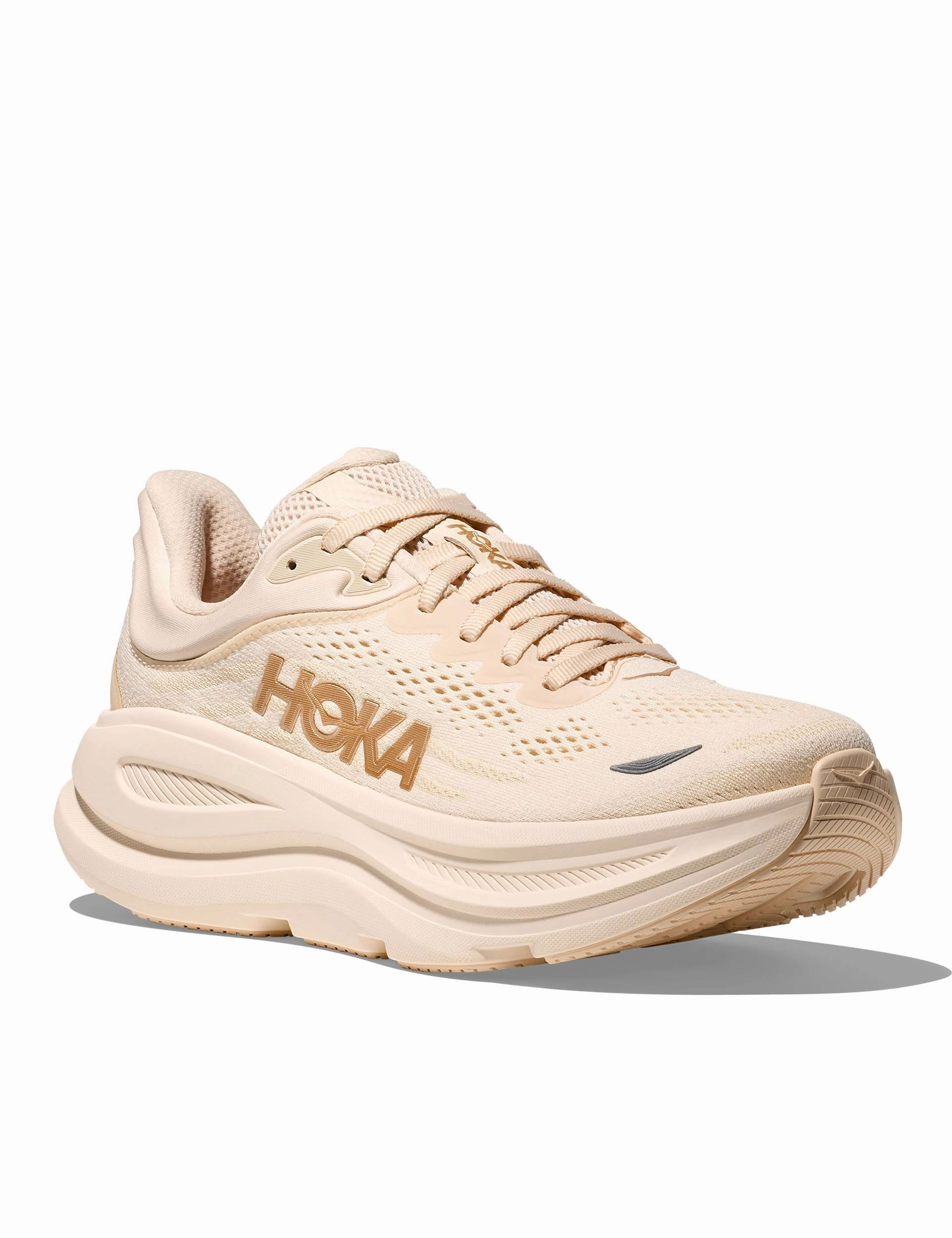 Bondi 9 - Vanilla/Birch Hoka trail-ready performance shoes