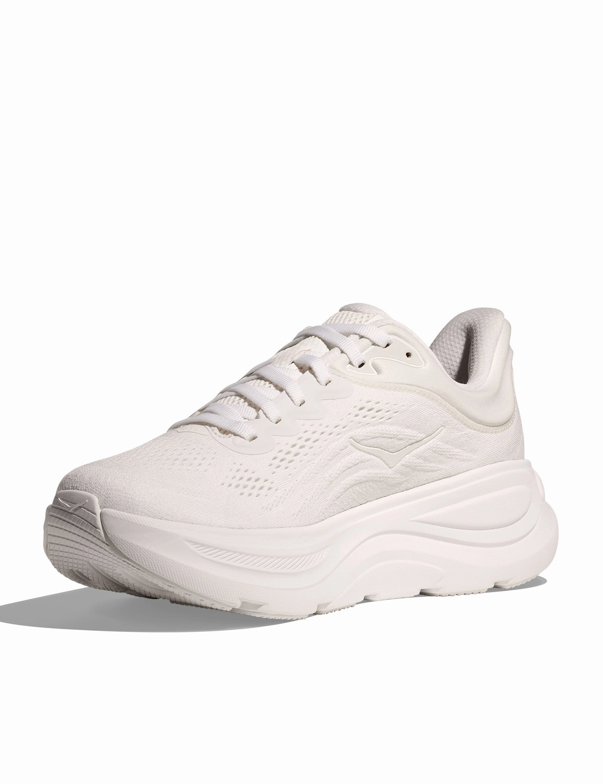 Bondi 9 - White Hoka trail-ready performance shoes