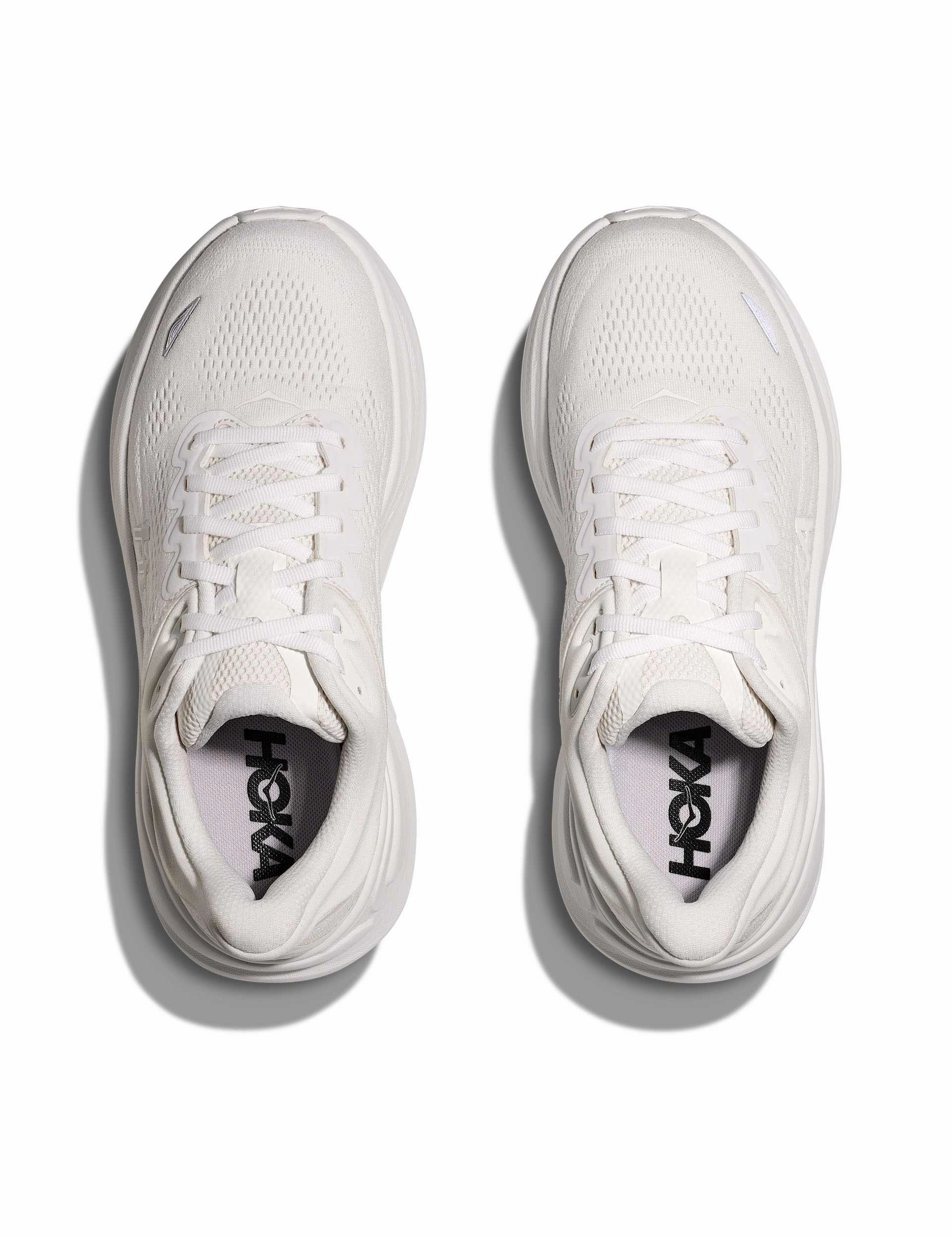 Bondi 9 - White Hoka trail-ready performance shoes