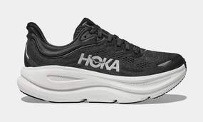 Bondi 9 Womens Running Shoes (Black/White/Black) Free Shipping Trail-ready Hoka hiking shoes