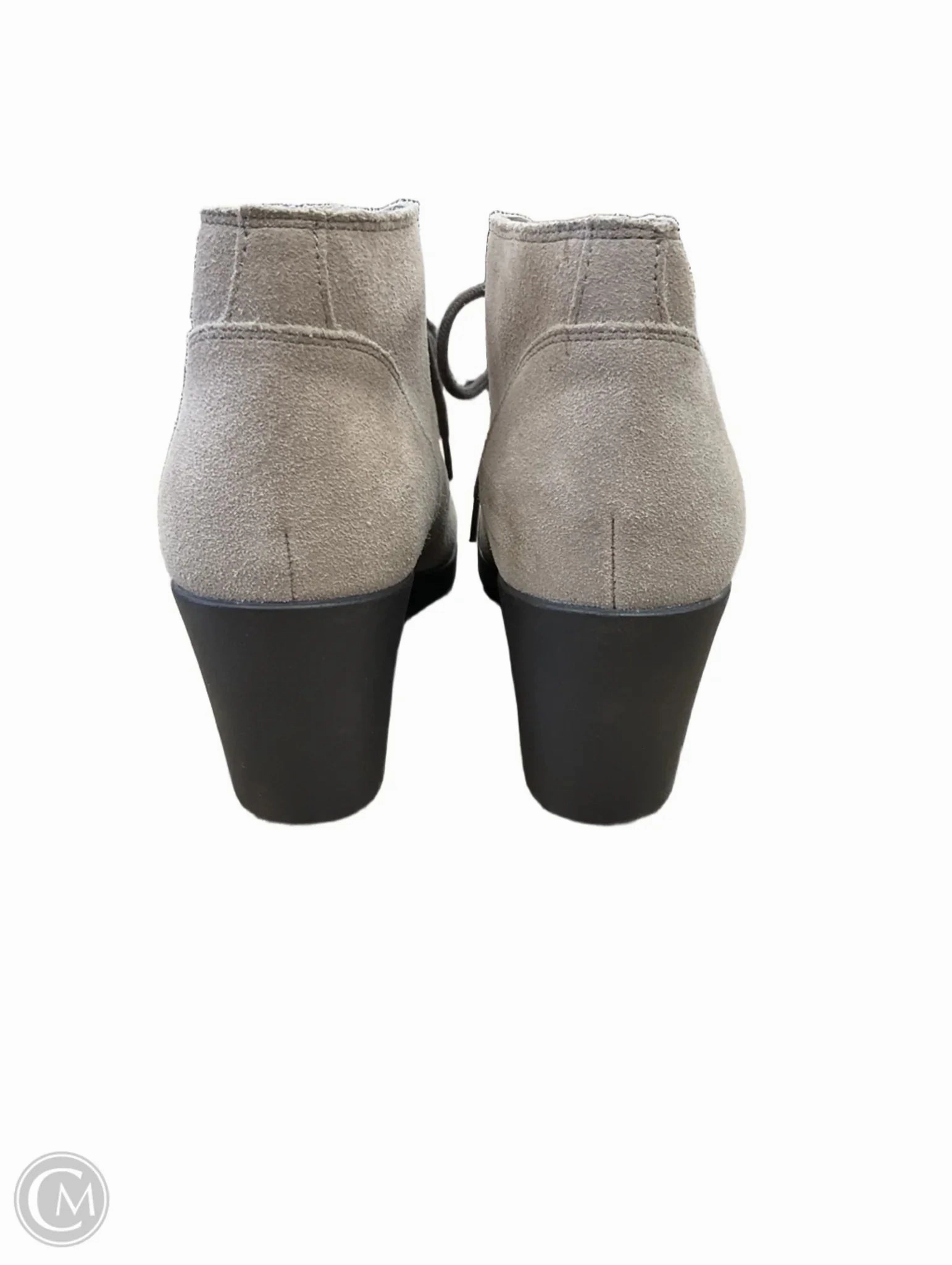 Boots Ankle Flats By Crocs In Beige, Size: 6.5 Lightweight Clogs