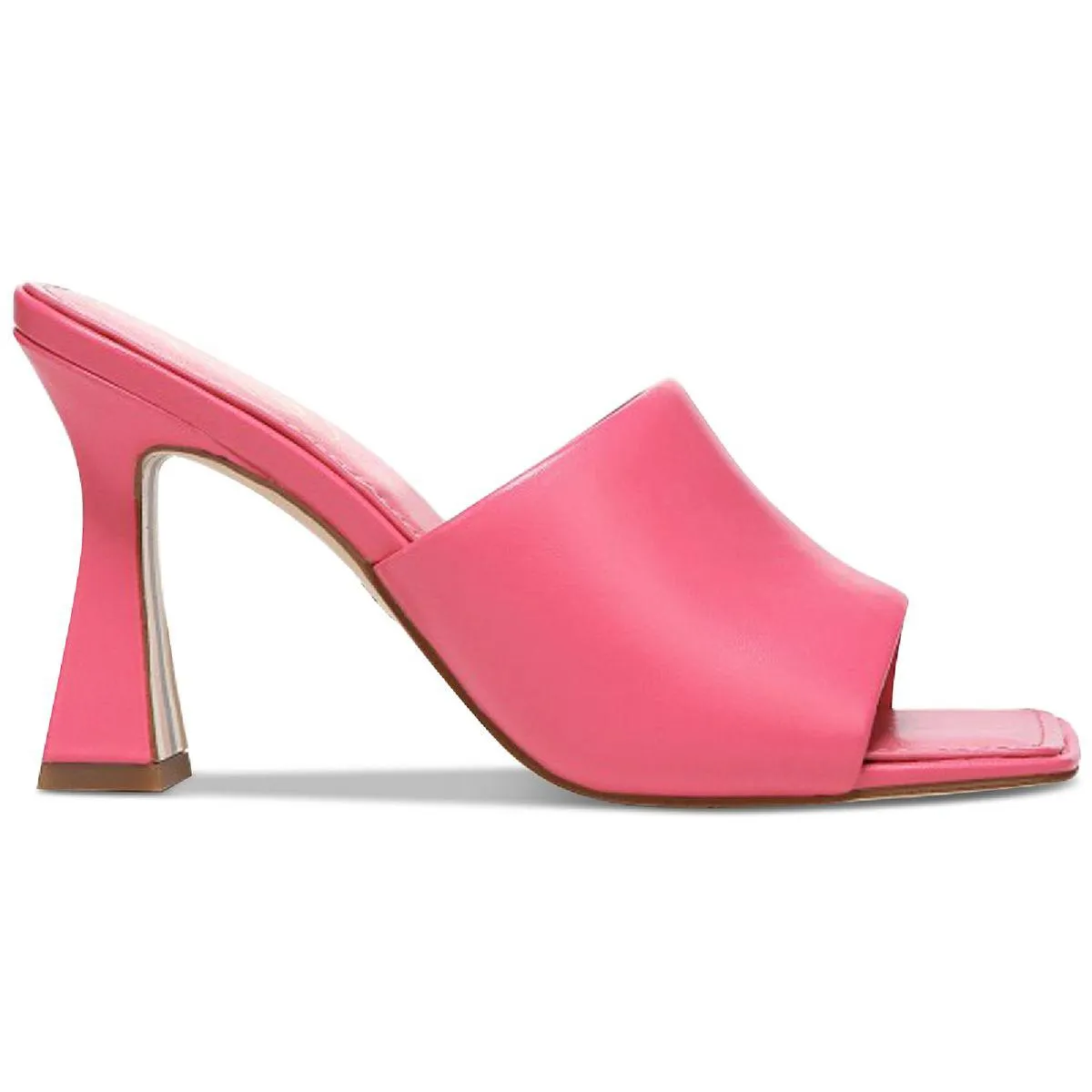 Carmen Womens Leather Square Toe Heels