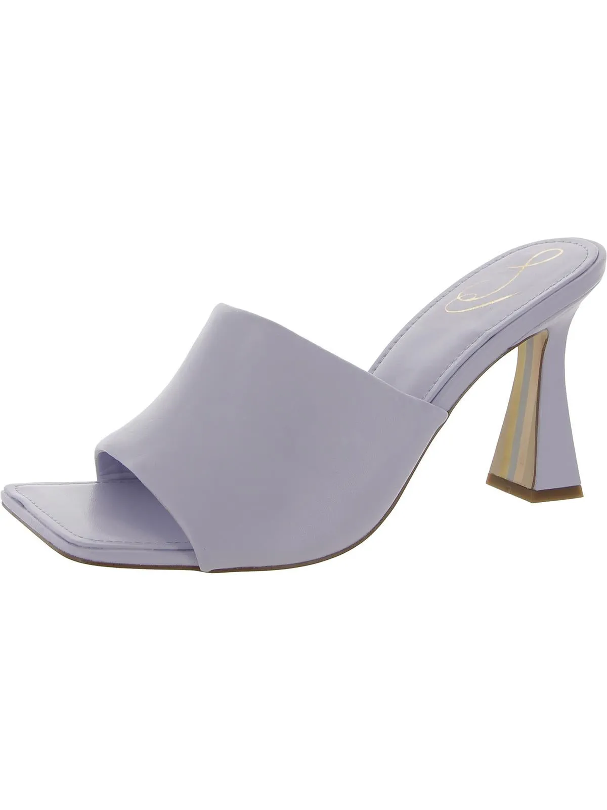 Carmen Womens Leather Square Toe Heels
