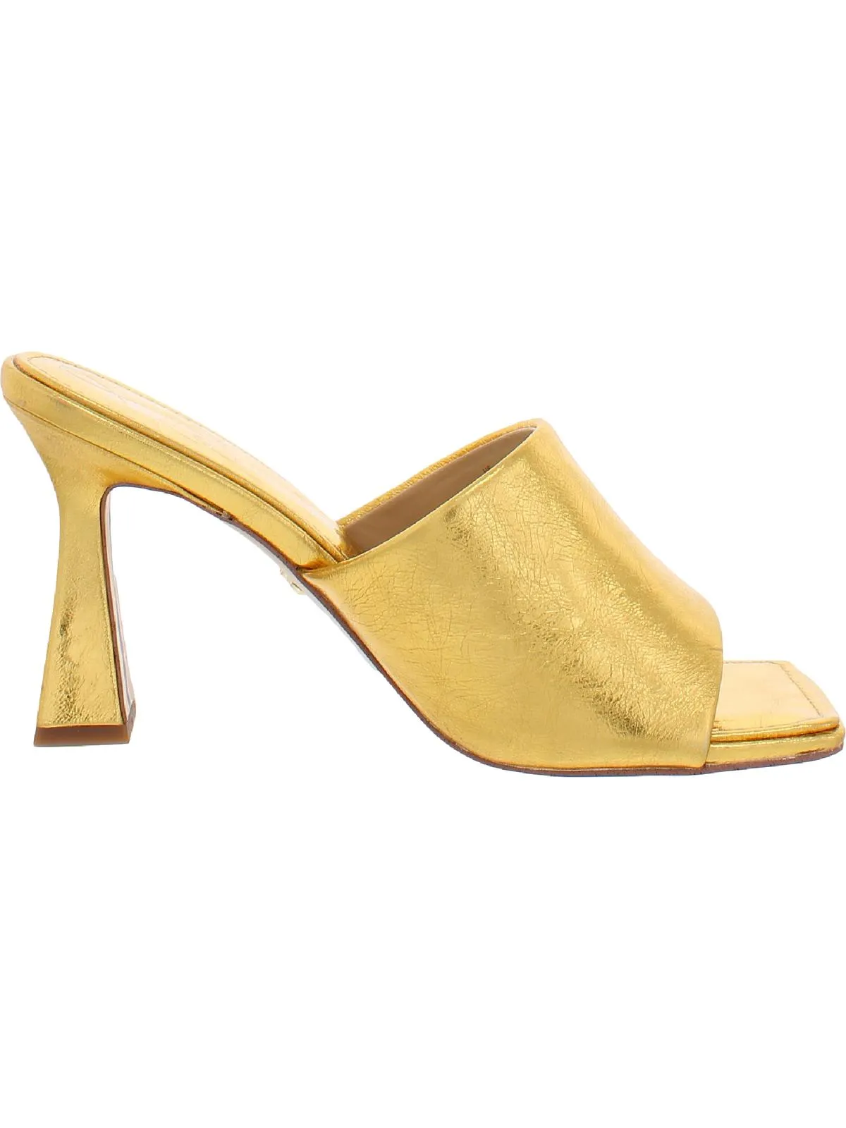 Carmen Womens Leather Square Toe Heels