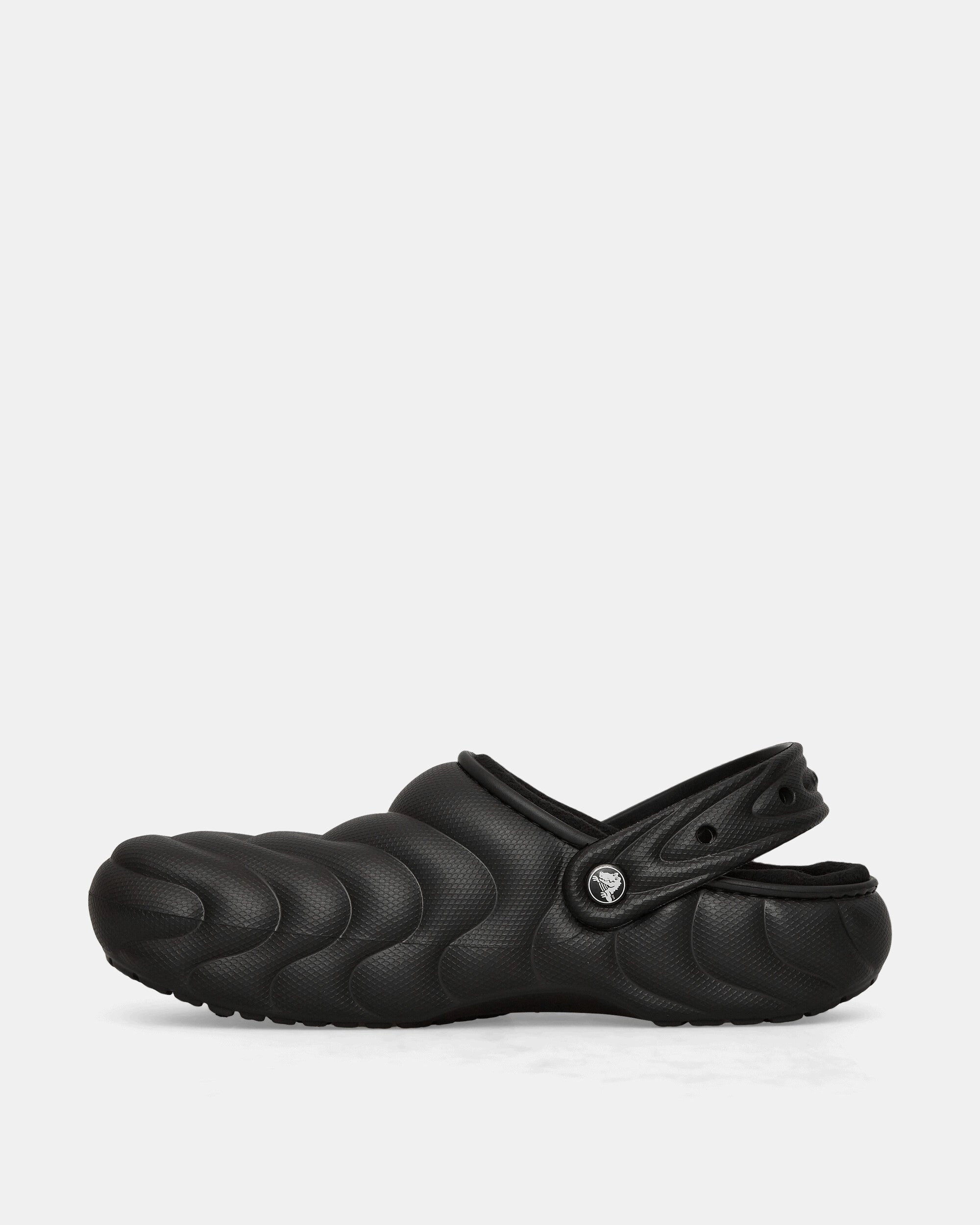 Classic Lined Overpuff Clogs Black Foam Comfort Clogs