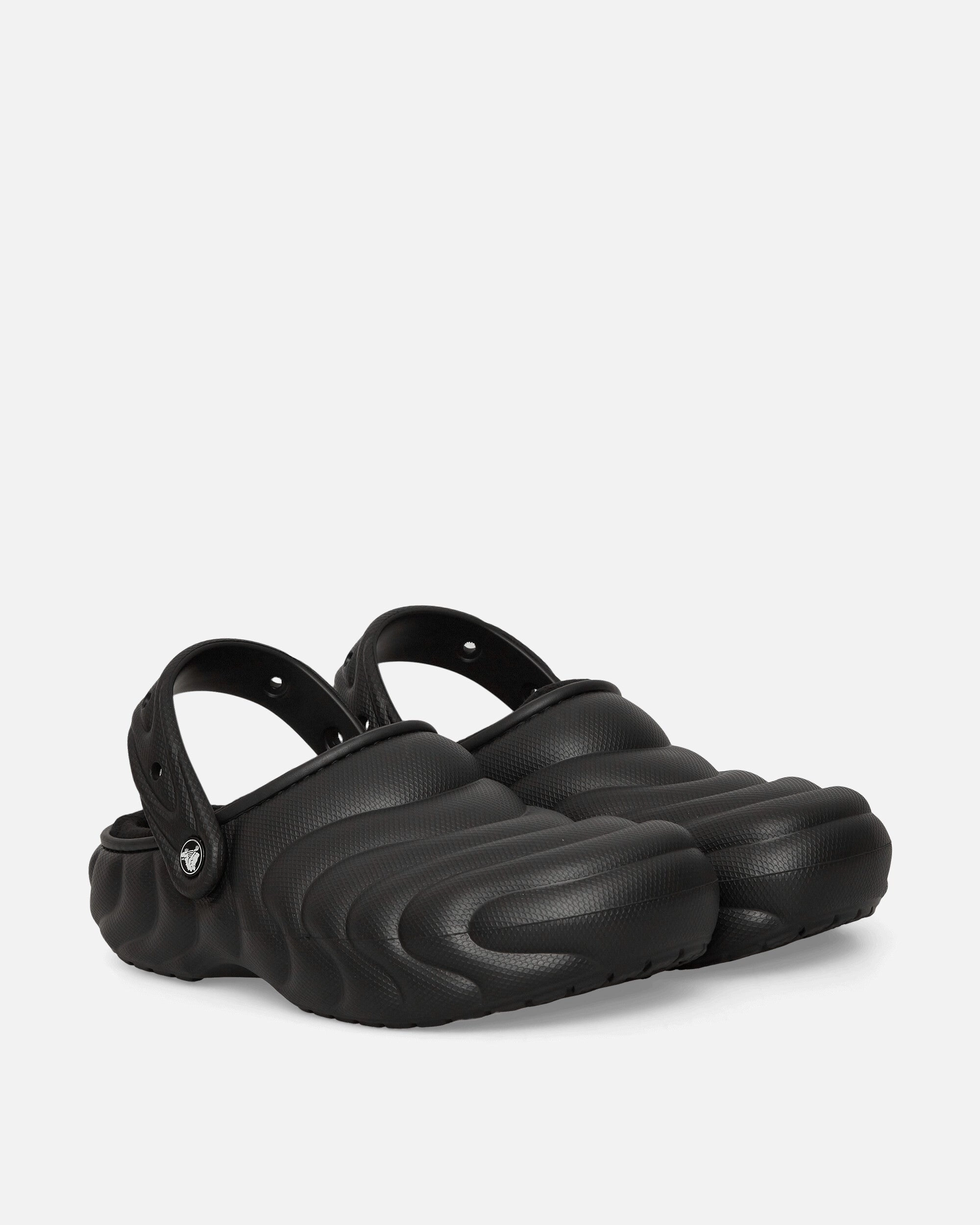 Classic Lined Overpuff Clogs Black Foam Comfort Clogs